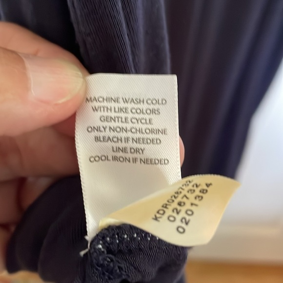 Women’s MP J.Jill maxi dress navy tank lightweight flowy side split on left calf - Picture 3 of 10